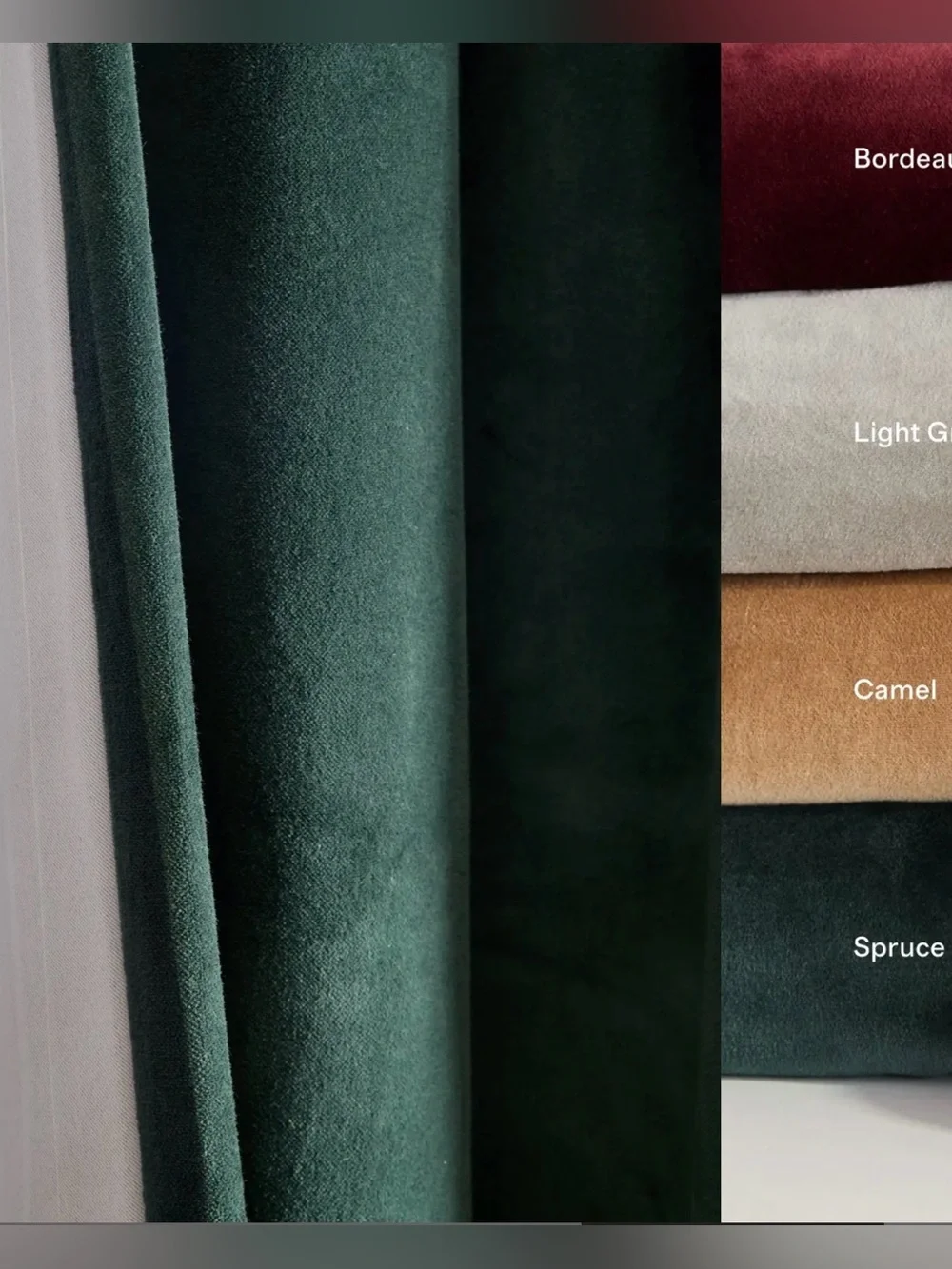 NWOT - Quince Cotton Velvet Curtain - Single Panel - 48
